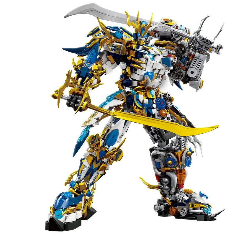 

SunWuKong Knight Warrior Mech Robot Building Blocks MOC Chinoiserie Фигурка Кирпич Детская городская строительная игрушка-дисплей