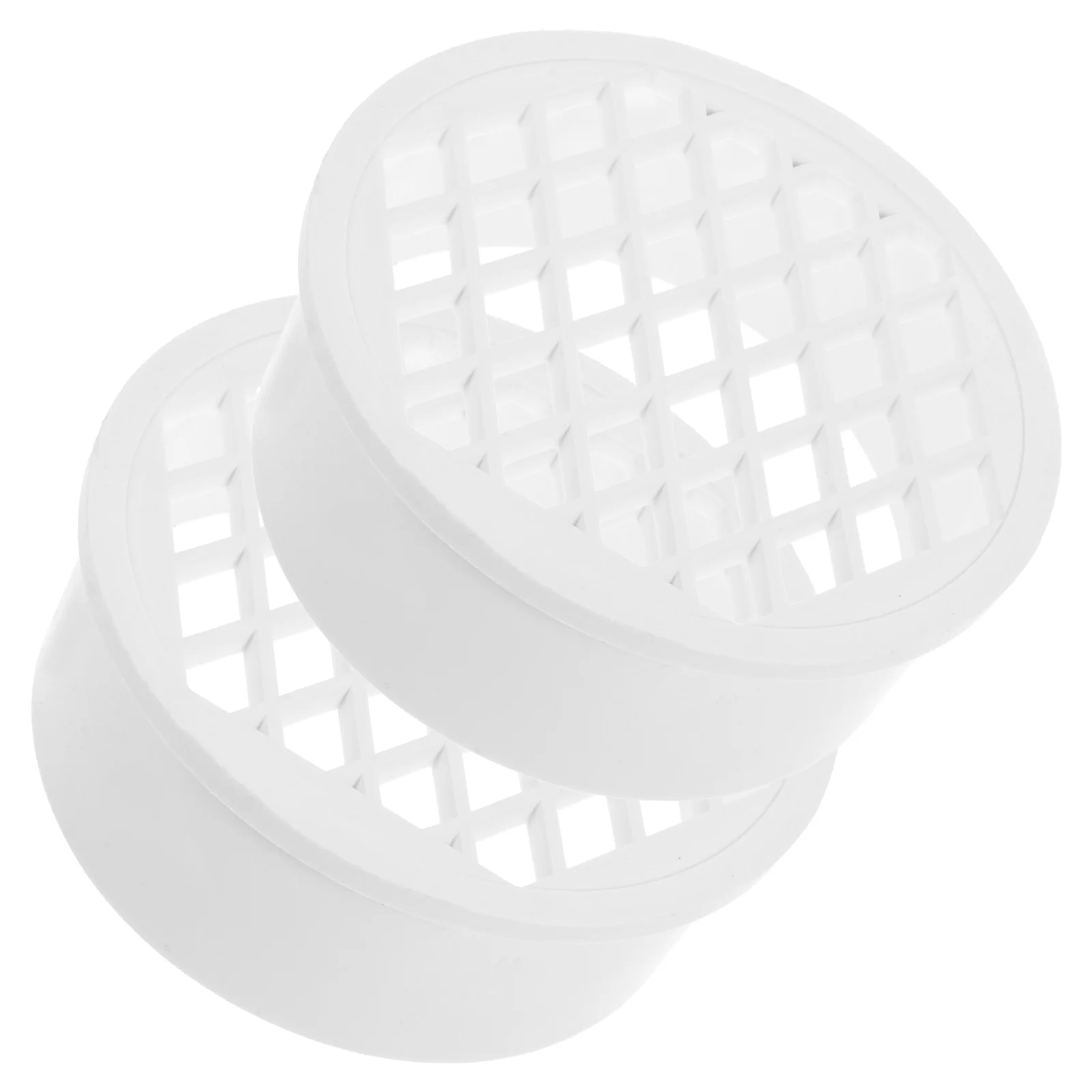 

2Pcs Durable PVC Insert Floor Drain Cover Design for Tiles Marble Balcony Garden Outdoor Drain Cover