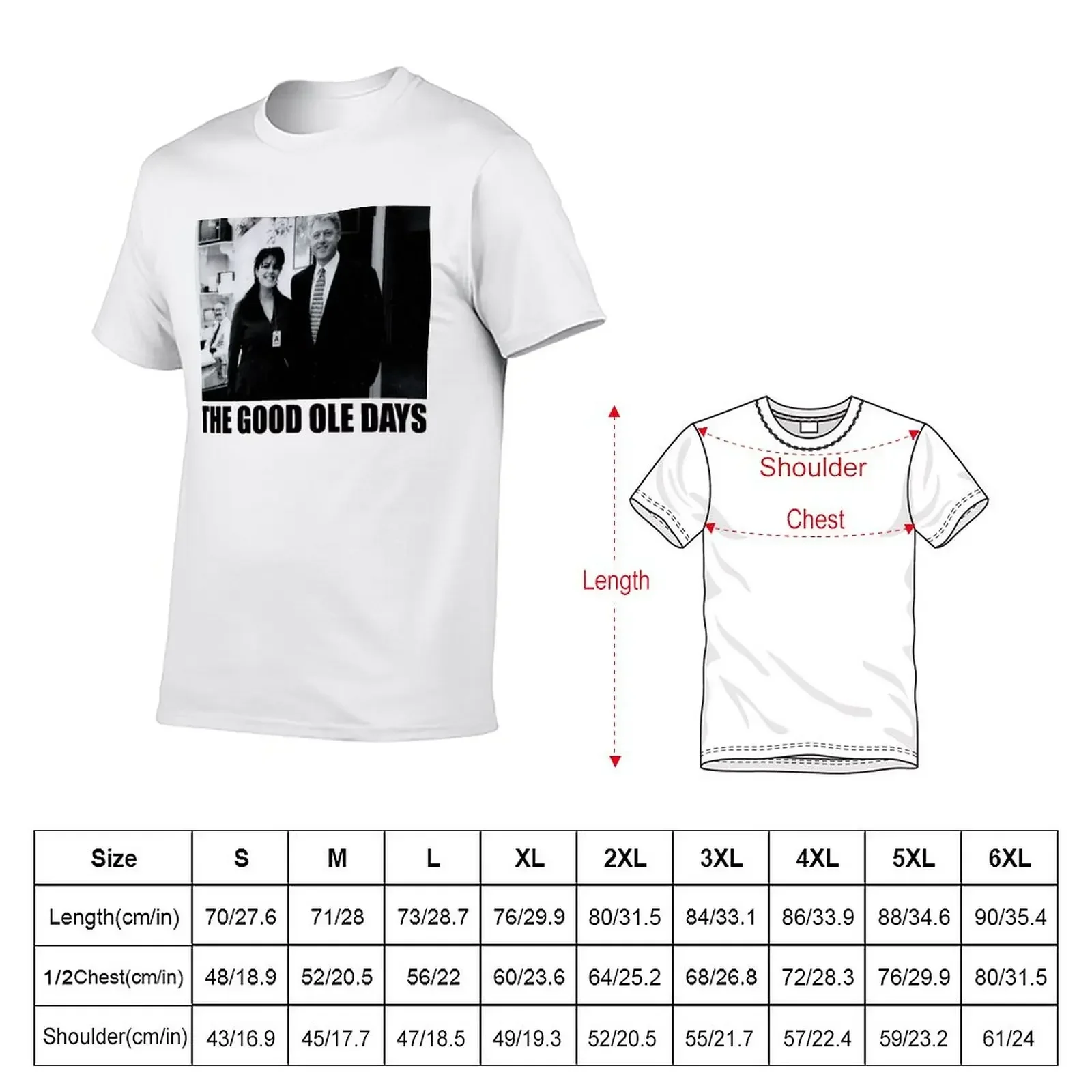 The good ole days- Clinton Lewinsky T-Shirt korean fashion plus sizes hippie clothes Men's t-shirt