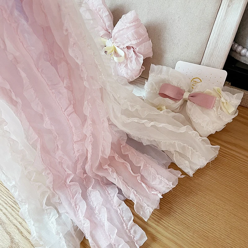 10 Yards 70MM Single Color Ruffled Flounces Edge Ribbon DIY Crafts Handmade Accessories Material Skirt Doll Dress 2024313