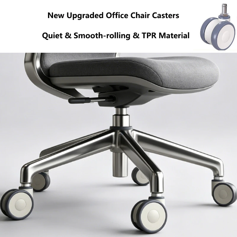 5PCS 2.5 Inch TPR Silent Swivel Casters With Brake