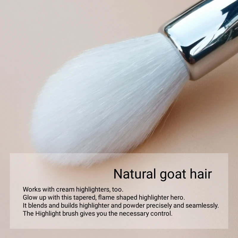 Highlighter Brush Makeup Natural Goat Hair Blending Blusher Make Up Brushes Beauty Tools