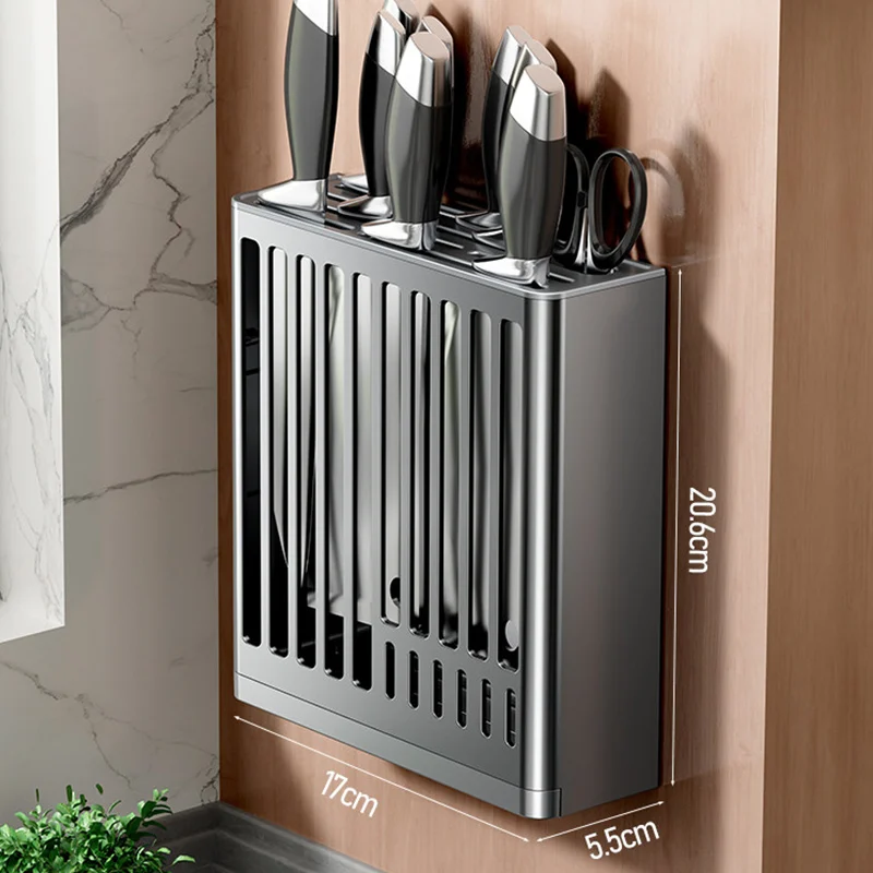 Knife holder Multi-Function Utensil stand Knife Block PP Flatware Drainer Storage Box Spoon Fork Kitchen Organizer Rack