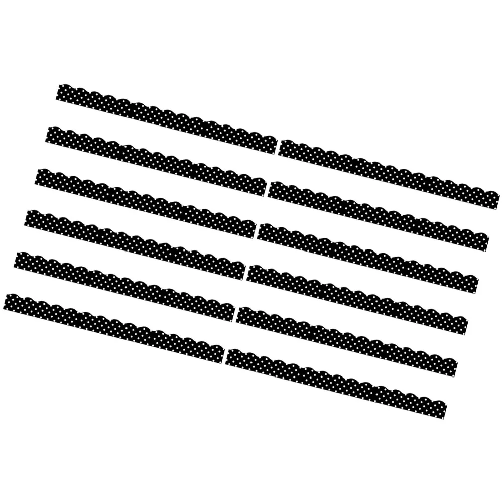 

12 Pcs Bulletin Boards Whiteboard Stickers Blackboard Border Magnetic Lace Decorative Strip Trim