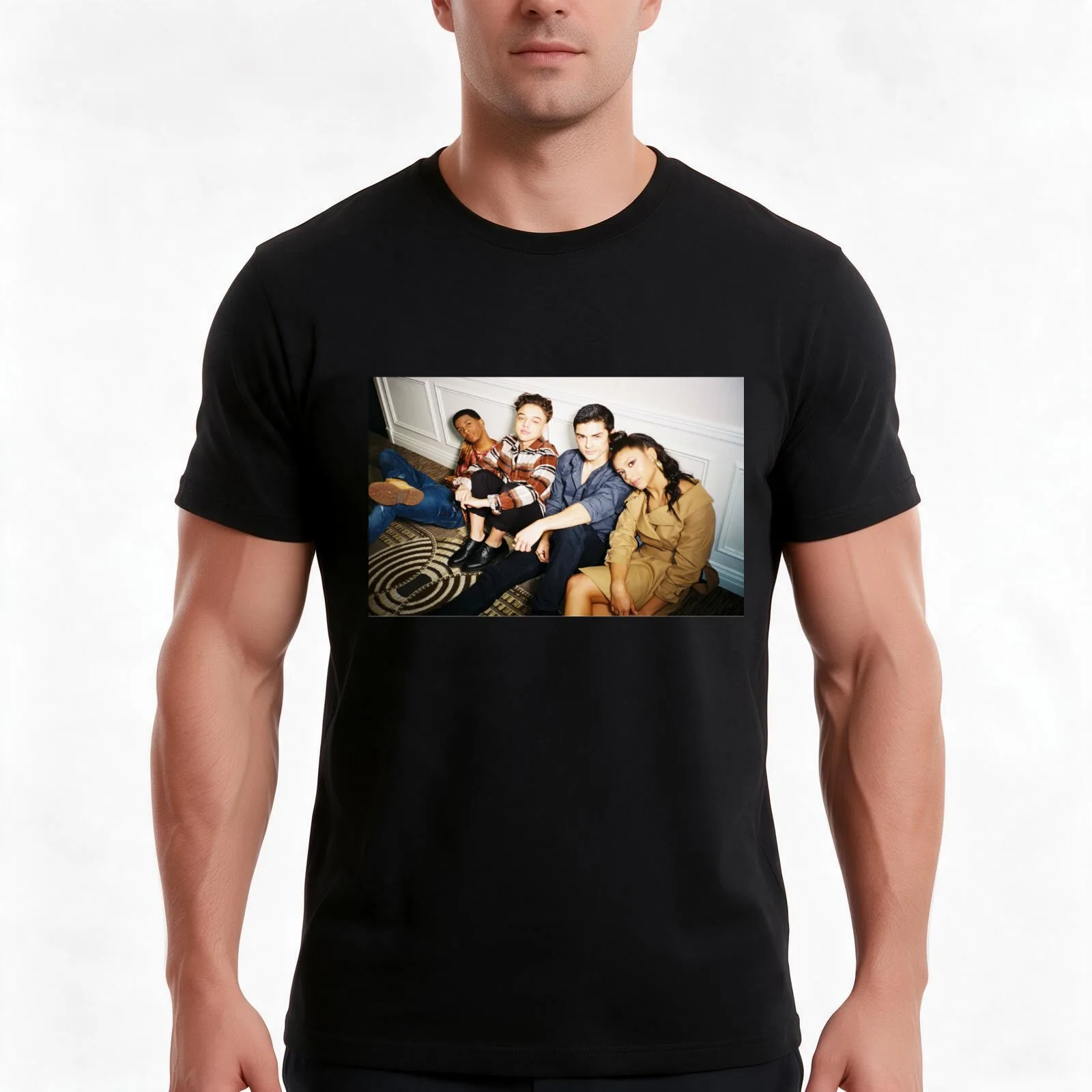 On my block Insta T-Shirt, Summer Casual Cotton Tee, Oversized Streetwear Tops, Vintage Graphic Print, Loose Fit Short Sleeve