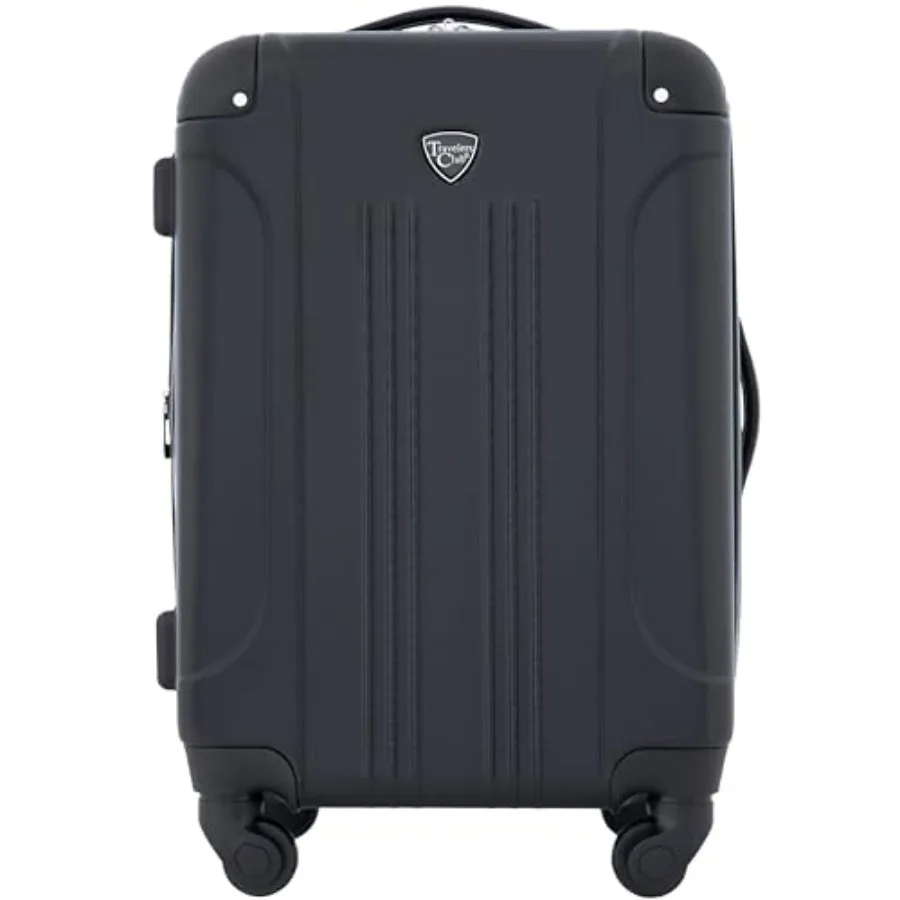 

Travelers Club Chicago Hardside Expandable Spinner Luggage Black 22" Carry-On