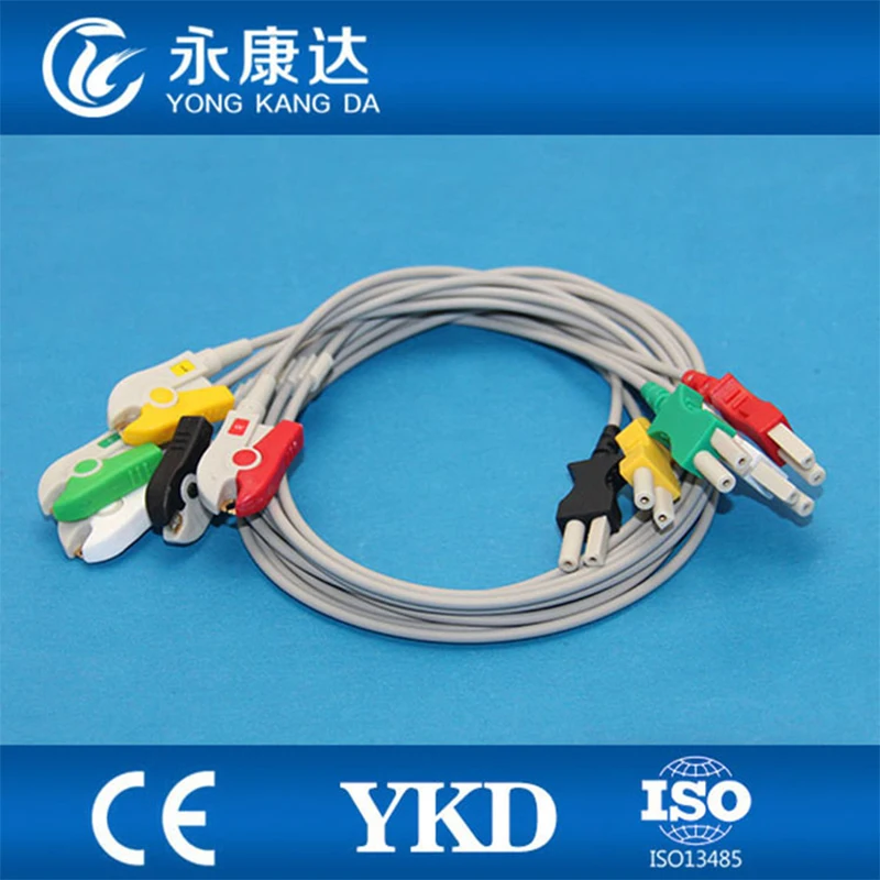 

Spacelabs 5-lead 90369 Ultraview Trunk Cable and ECG Leadwires IEC 2pin clip surgical supplies