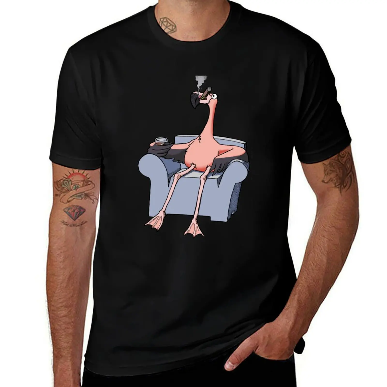 

cotton t Denny for shirts T-Shirt t 100% pack Crane man white shirts - Boston Flamingos Legal man