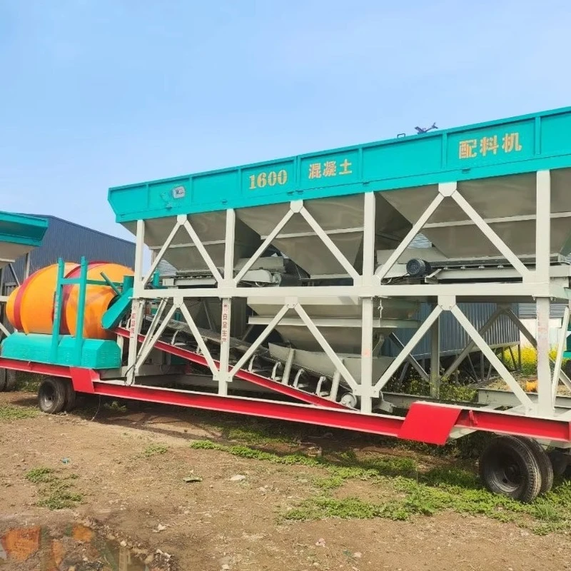 New Mobile Cement Concrete Mixing Plant Ready Mix Batching Plant No Need Installation Full Automatic Concrete Production Line