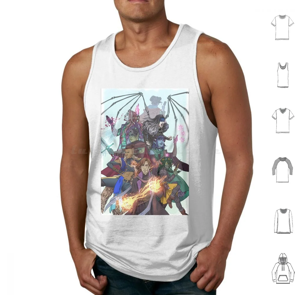 The Mighty Nein Tank Tops Vest Sleeveless Mighty Nein Mighty 9 M9 Dnd And Yasha Beauregard Jester Fjord Caduceus Clay Caleb