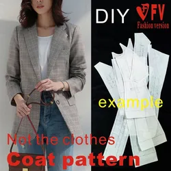 Casual suit pattern women's outerwear garment structure drawing 1:1 cutting drawing BWT-92