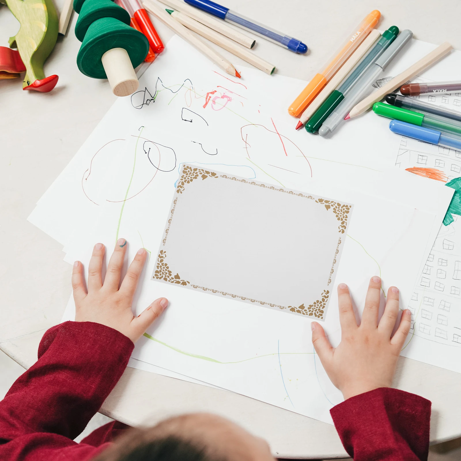 

10pcs Honor Certificate School Diploma Award Blank Parchment Office Use Diploma Paper Printable for Awards