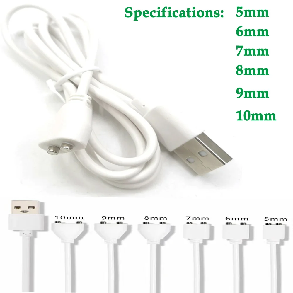 2pin Magnetic Charging Cable center spacing 5mm 6/7/8/9/10mm Magnet Suctio USB Power charger for Beauty instrument Smart device