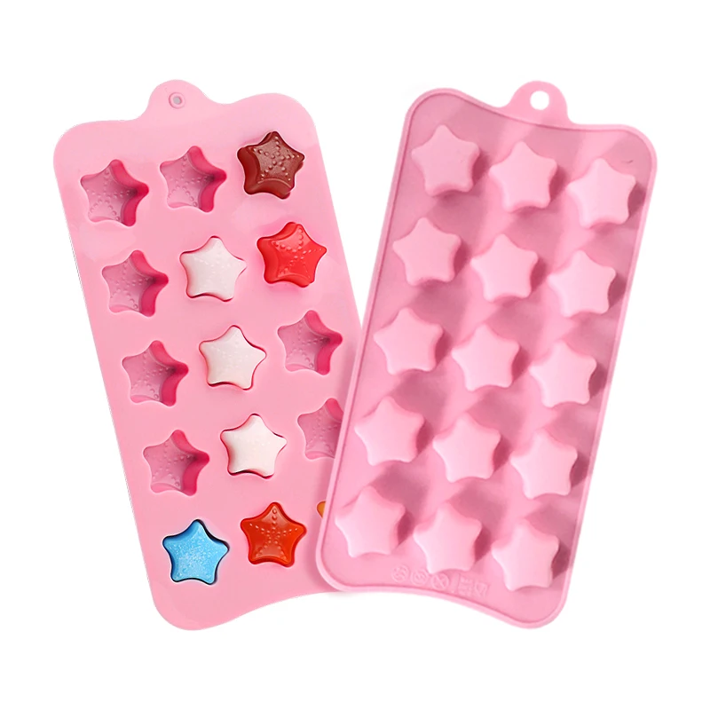 15in1 Stars Chocolate Baking Molds Homemade Chocolate Candy Ice Lattice DIY Jelly Pudding Mould Food Grade Silicone Molds