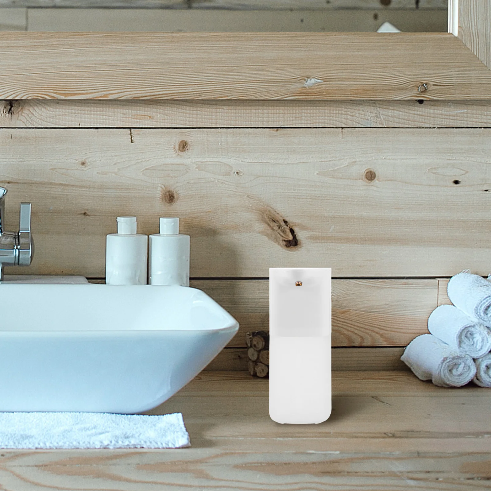 

Auto-Sensor Alcohol Spray Dispenser 350ml Automatic No-Touch Spray Plastic Refillable for Kitchen Bathroom Auto-Sensor