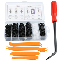 100PCS HE26 Car Rivet Fixing Hook Set Auto Fastener Clip Body Push Retainer Pin Rivet Bumper Door Trim Panel Retainer Car Clips