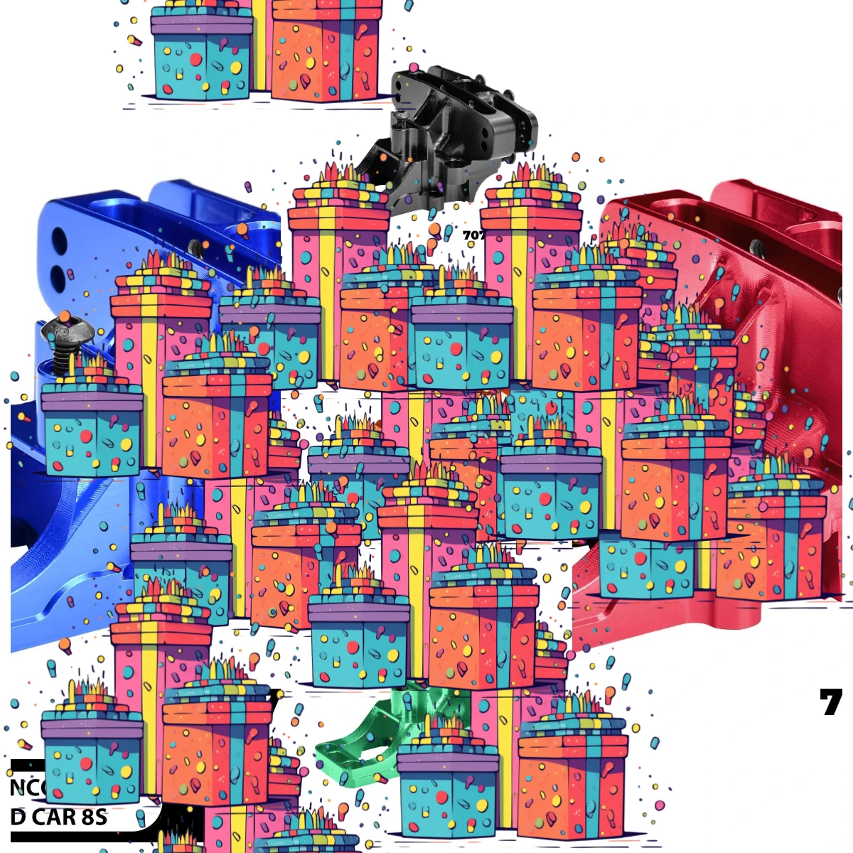 

GPM 7075 Alloy Rear Upper Bulkhead For TRAXXAS 1/6 Funco Pro 2WD Sand Car