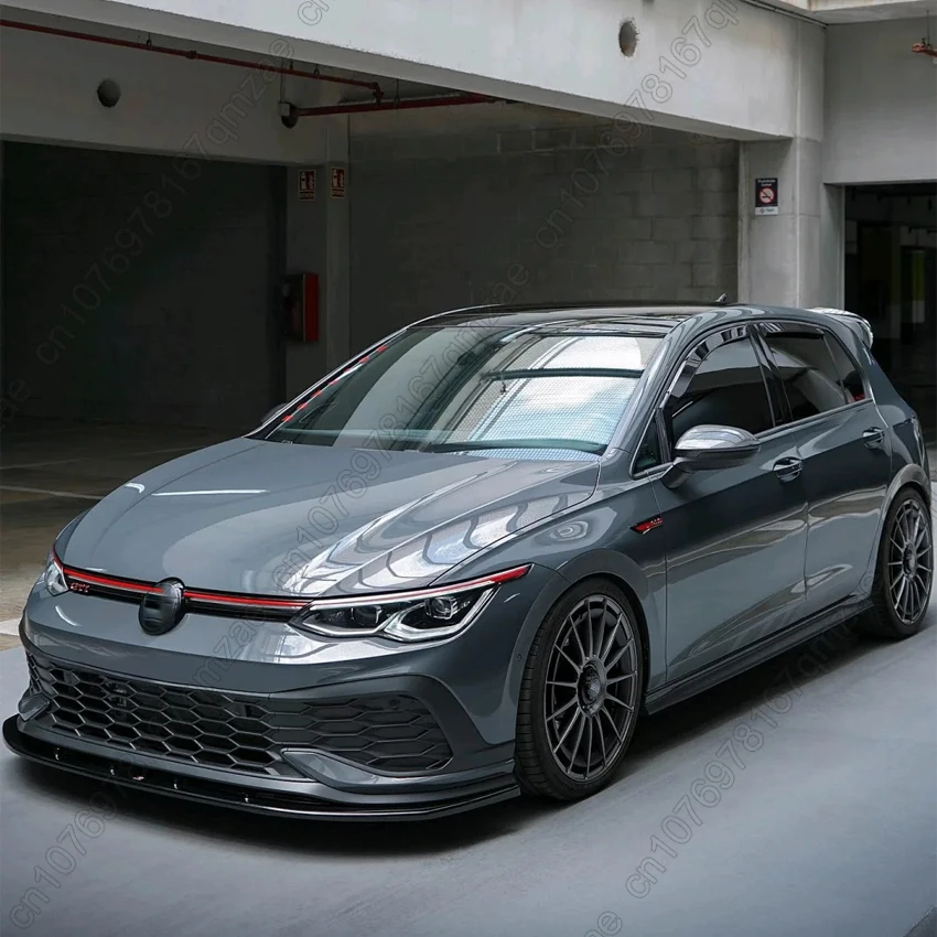 3PCS Maxton Style Front Bumper Lip Spoiler Splitter For VW Golf 8 MK8 GTI GTD GTE R-Line 2020-2024 Front Lip Chin Trims Kits