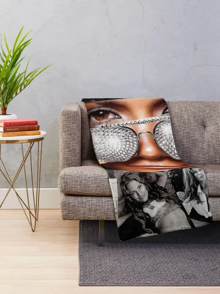 Jennifer Lopez Throw Blanket valentine gift ideas Decorative Sofas Hair Luxury Thicken Blankets