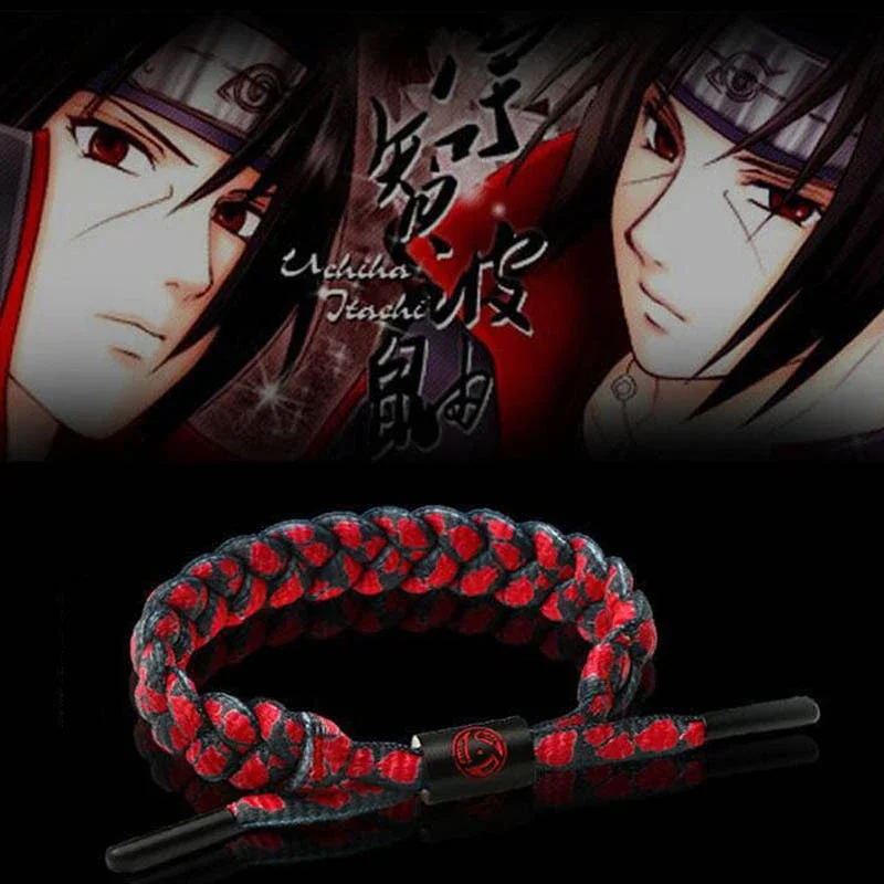 Naruto Anime Bracelet Lovers Rope Cosplay Wristband for Men Women Adjustable Couple Rope Sasuke Hyuga Hinata Weaving Bracelet