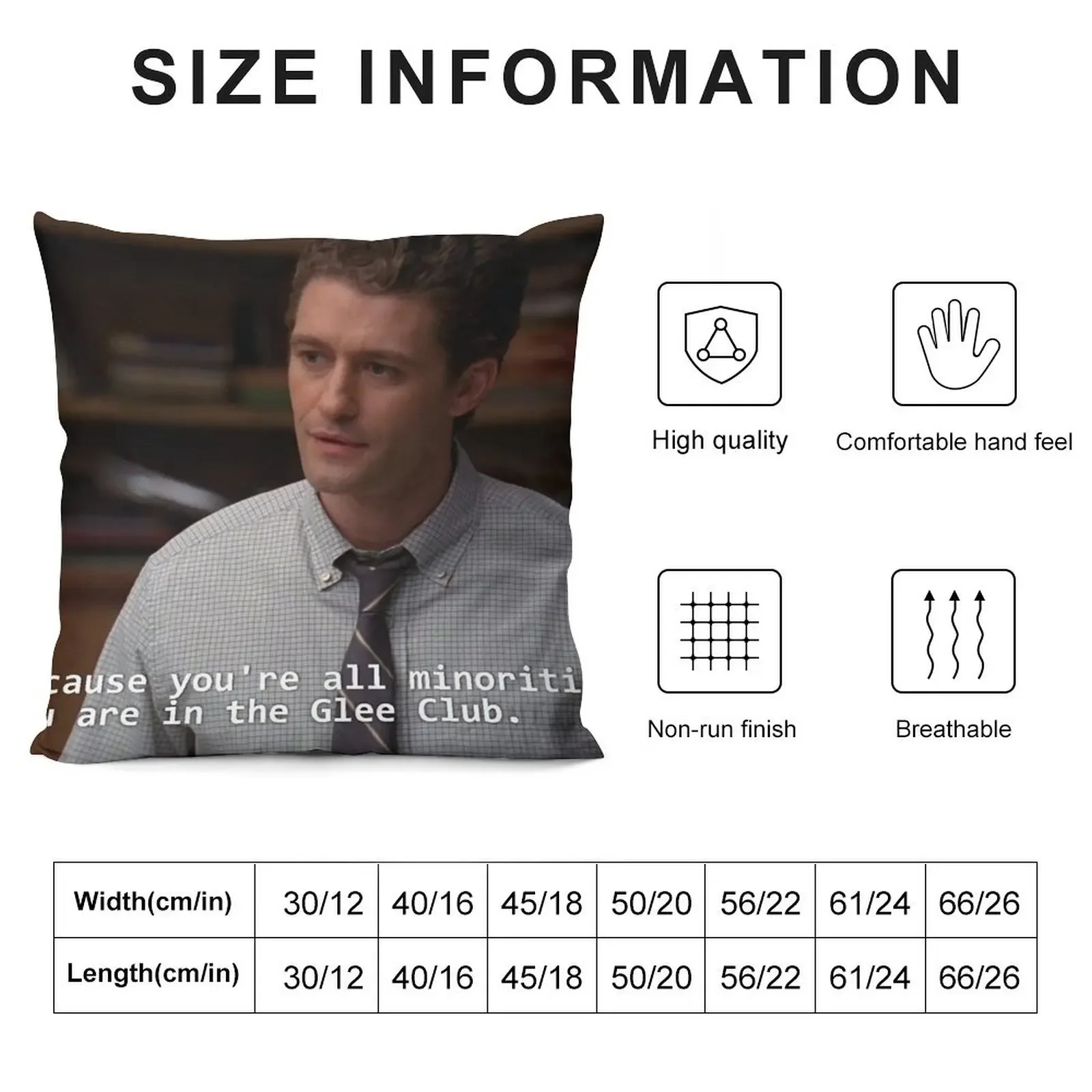 Because you're all minorities. You are in the Glee Club Throw Pillow Luxury Pillow Case pillow cover luxury