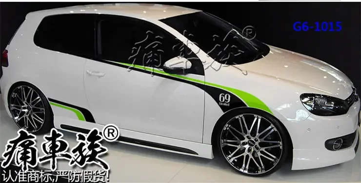 ملصقات السيارات لسيارة VW Golf 6 Golf7 الديكور الخارجي لتعديل الجسم فيلم ملصق السباق