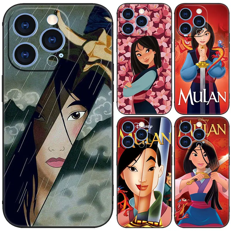 Disney Mulan Black Phone Case For Honor 200 90 Lite X7B X6 X8B X6A X6S X7A X8A X9A X9B X5 Plus 70 20Pro 10Lite Cartoon Cover