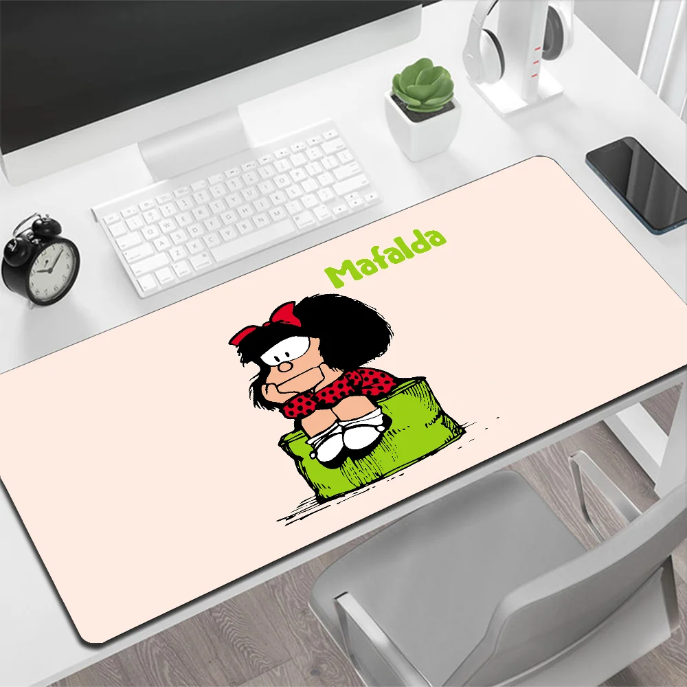 Cute Mafalda Large Mouse Pad Gaming Mouse Pad PC Gamer Computer Mouse Mat Big Mousepad XXL Carpet Keyboard Desk Mat Mause Pad