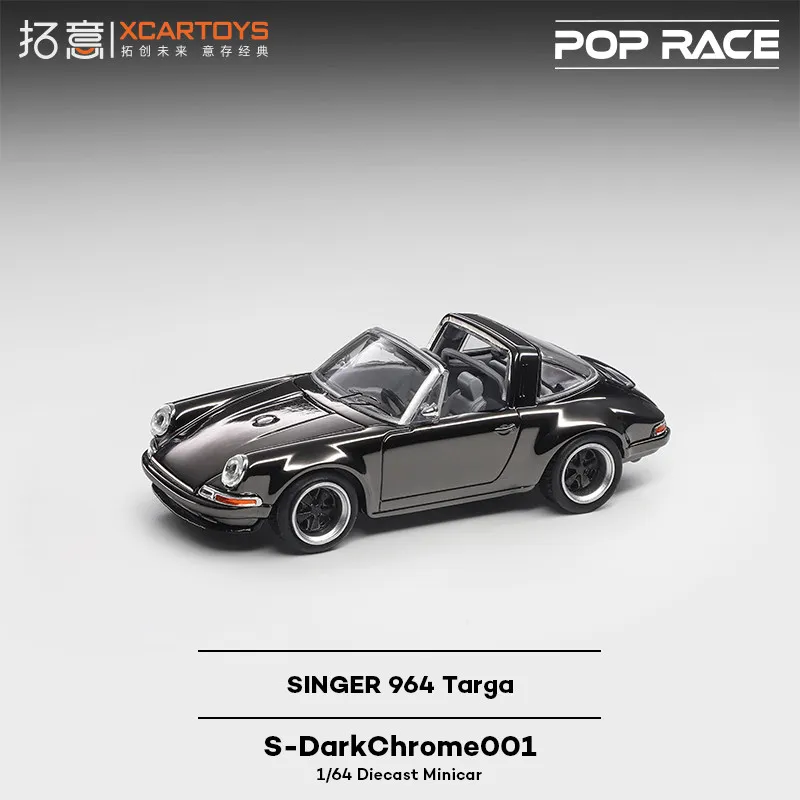 XCARTOYS Alloy simulation car model For Collector POPRACE Alloy 1/64 Porsche Singer 964 Black Supercar Collection Racing Model