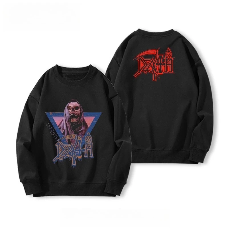DEATH Leprosy maglione perimetrale della banda death metal da uomo e da donna Felpa streetwear americana versatile rock top