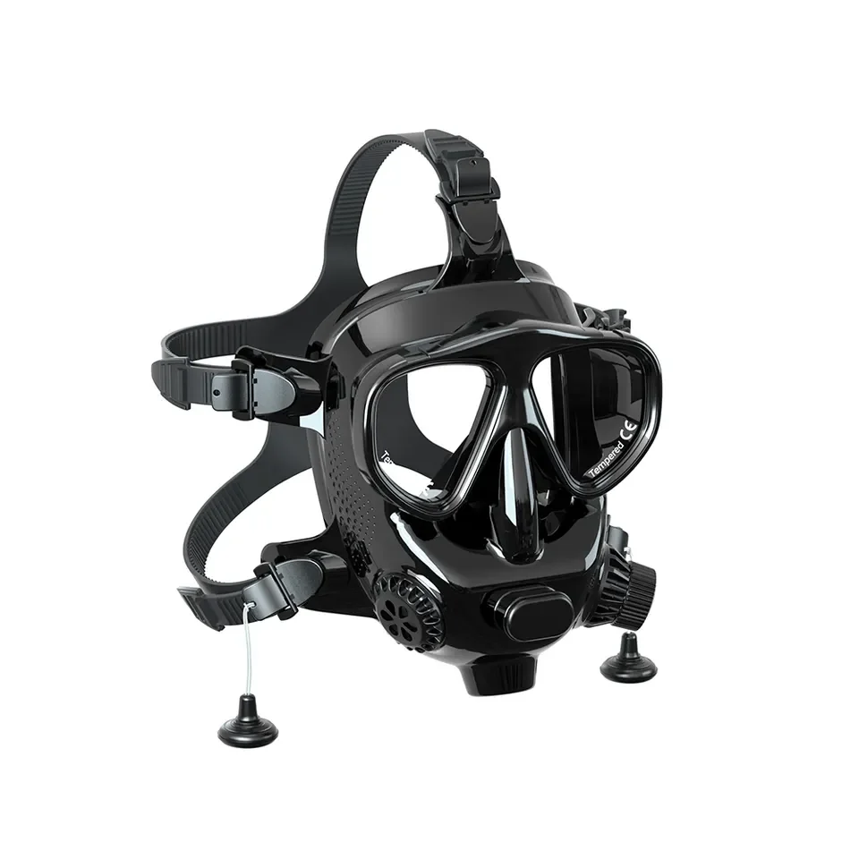 FM02 Professional Diving Equipment Scuba Diving Black Mask Full Face Snorkel Masks Swimming Mask