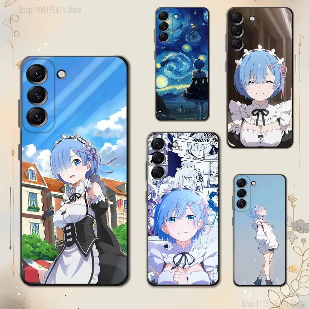 

R-Rem R-Re Anime Zero Phone Case For Samsung Galaxy A 73,72,51,53,52,71,22,5G,Note,J7,8,9 Soft Black Cover
