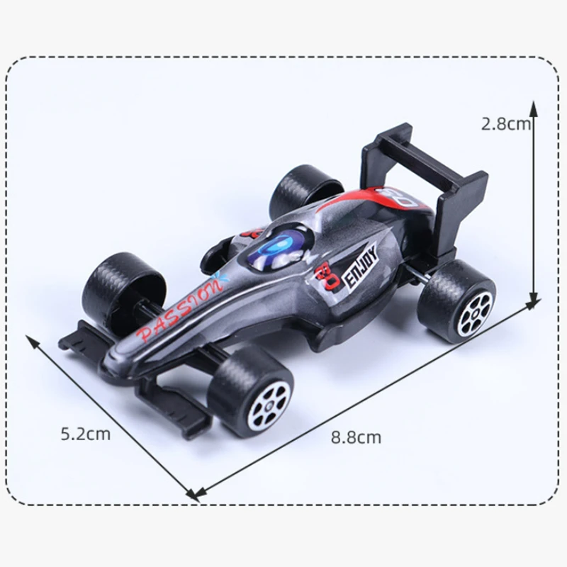 Coche de carreras de simulación de 5 piezas para niños, coche de juguete de simulación de F1, modelo de rompecabezas, regalo de cumpleaños y vacaciones