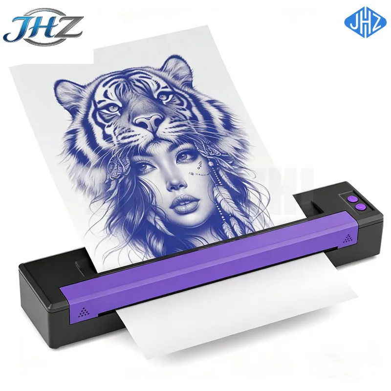 

Портативный HD-принтер для татуировок JHZ P19 с беспроводным Bluetooth, формат A4, для тату-мастеров, совместим с телефонами и планшетами.