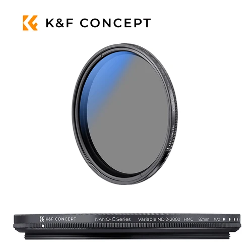 K & F CONCEPT ND Filter ND2-2000 VND Filtro de densidad neutra Fader multicapa para lente de cámara de 49/52/55/58/62/67/72/77/82 mm