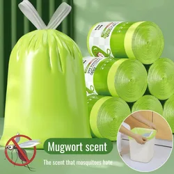 Repellent Garbage Bags Wormwood Fragrance Disposable Drawstring Garbage Bags Point-break Garbage Bags Kitchen Garbage Bags