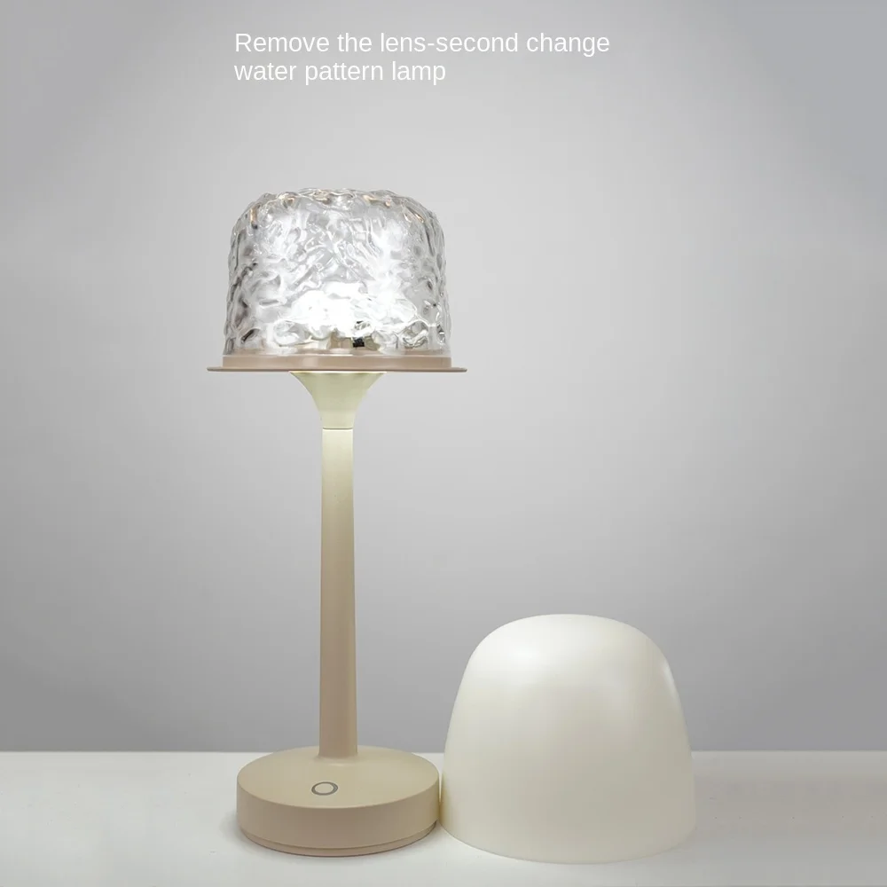 

Настольная LED-лампа на высокой подставке с эффектом водной ряби, романтический проекционный ночник, сенсорное/дистанционное управление, изменение цвета RGB
