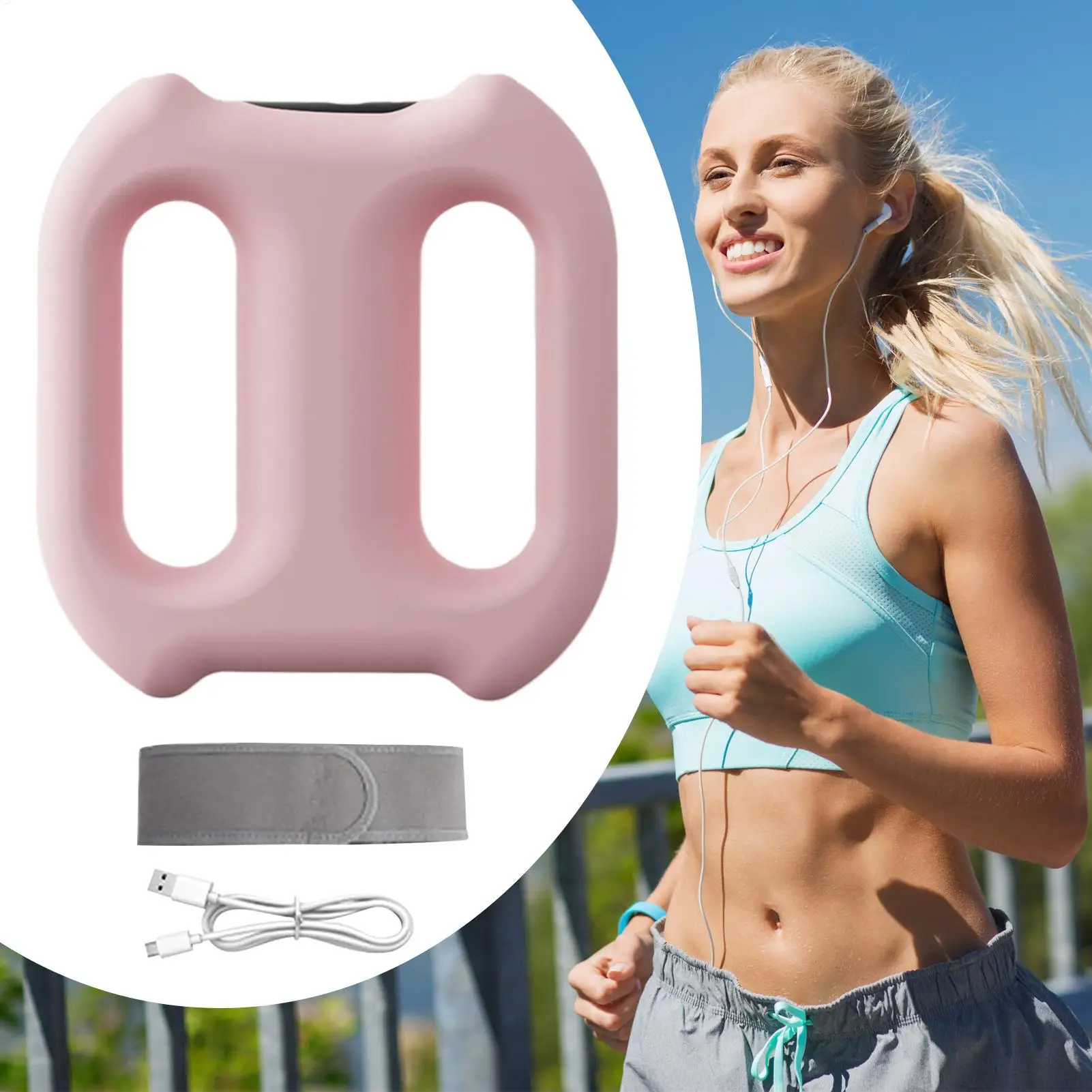 Portable Vibration Dual-Ring Fascia Massager with Belt, Fat Loss, Body Slimming, Fat-Burning, Muscle Relief and Relaxation view 4