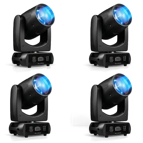 4 ピース/ロット LED ビームスポット 200 ワット移動ヘッド Light11 色 + 14 ゴボス DMX 512 コントローラプロジェクター Dj ディスコ舞台照明