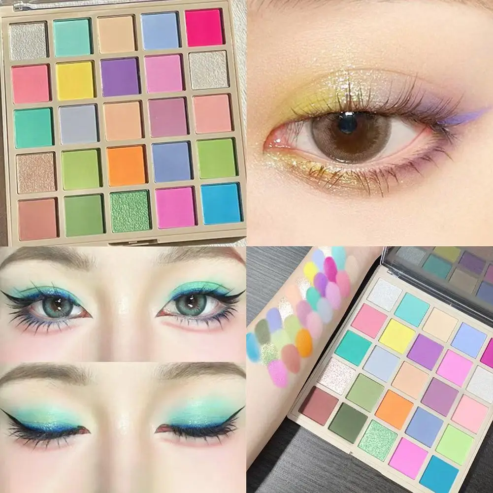 25 Color Makaron Eye Shadow Palette Shining Pearlescent Stage Color Makeup Dopamine Cosmetics Eyeshadow Eye Makeup N0A3