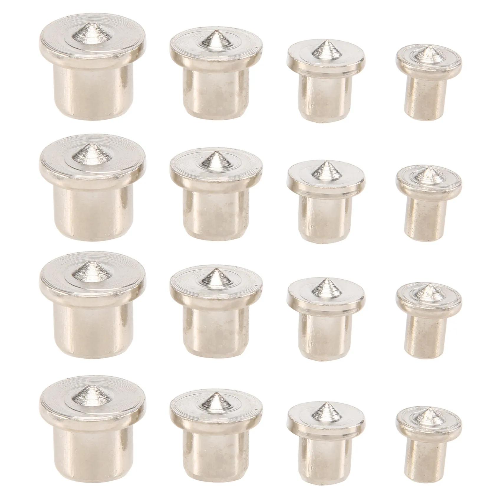 32 Pieces Dowel Pins Center Point Set Solid Dowel Tenon Pointed Dowel and Tenon Center Kit (6/8/ 10/12 mm)