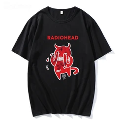 Radiohead  T Shirt Cute Devil Cry Tshirt 100 Cotton Band Rock Funny Music Album Print Loose Album Tops Music Tee Unisex Harajuku