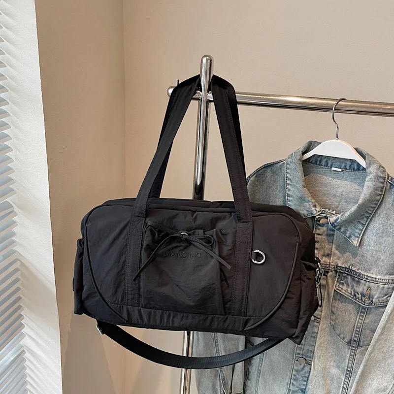 حقيبة سفر لمسافات قصيرة للنساء، حقيبة أمتعة سفر خفيفة الوزن للطلاب، حقيبة لياقة بدنية منفصلة جافة ورطبة ذات سعة كبيرة #4