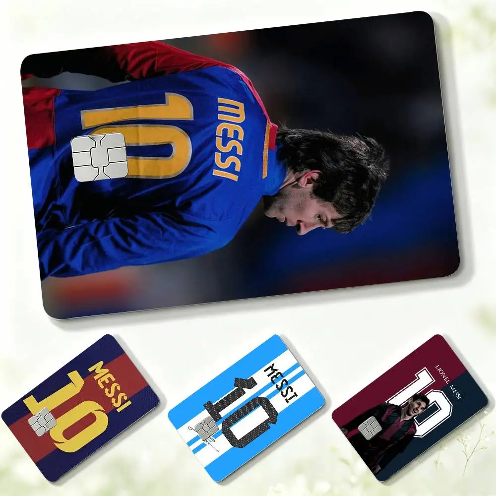 Football player 10 L-Lionel Messi Credit Card HD Stickers Small Chip Waterproof Sticker Game Card