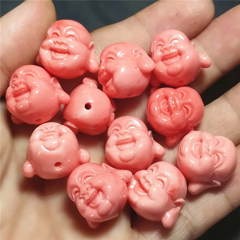 6 шт. новые одинаковые бусины, голова Будды, глиняные материалы, 21X18 мм, сделай сам, поиск ювелирных изделий, хорошо для ваших совков