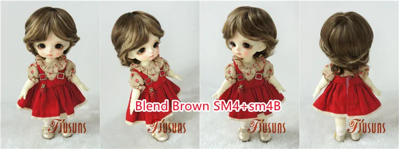 Doll Wigs JD075 1/6 1/8 1/4 1/3 Short Boyish Cupid Curls Synthetic Mohair BJD Wigs 5-6' 6-7' 7-8' 8-9' OB11 YOSD Doll Hair