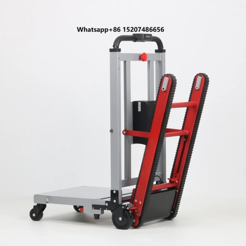 Border Foldable Aluminum Electric Stair Climbing Trolley Hand Truck Cart with OEM Option 160kg Load Capacity