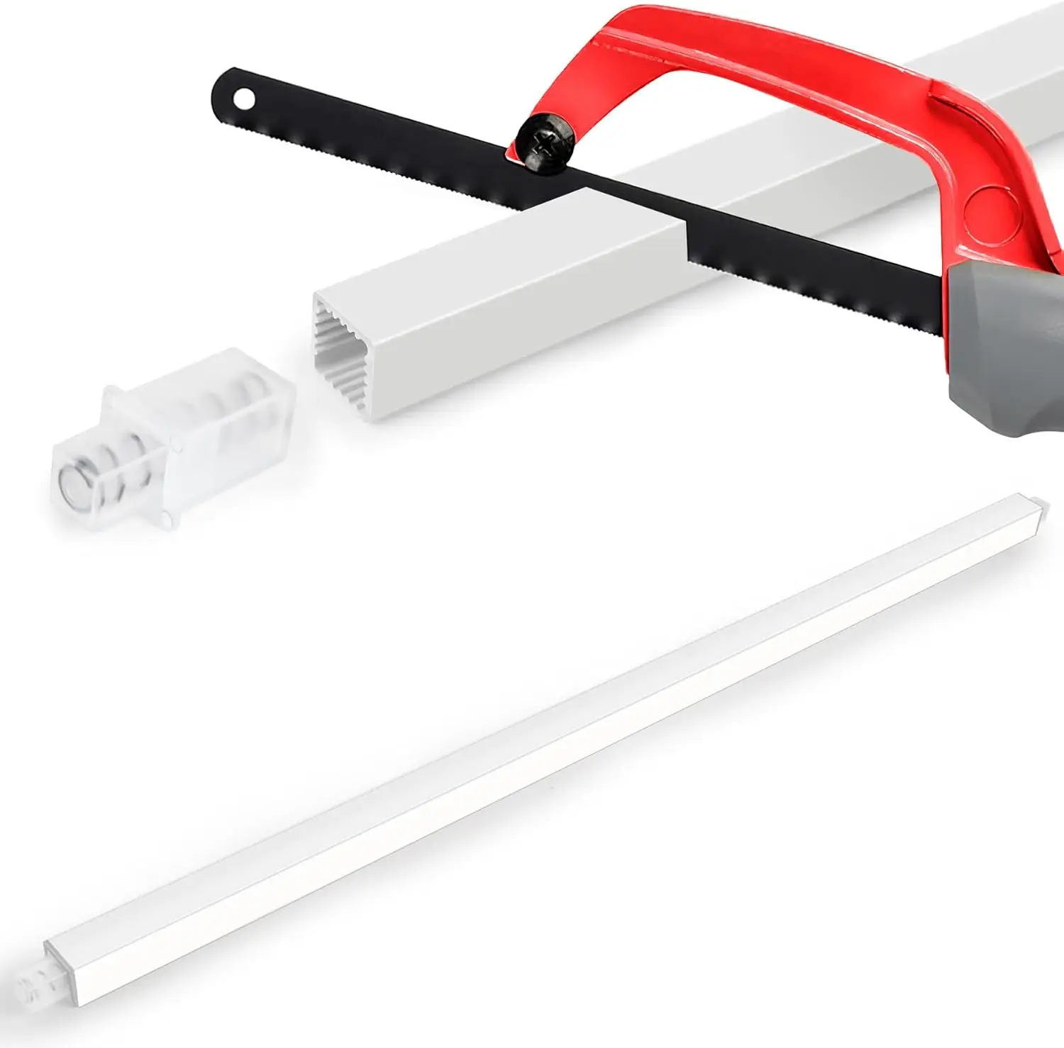 

24-Inch Adjustable Wall-Mounted Towel Bar, Sturdy Plastic Holder for Bathroom Kitchen Storage in White