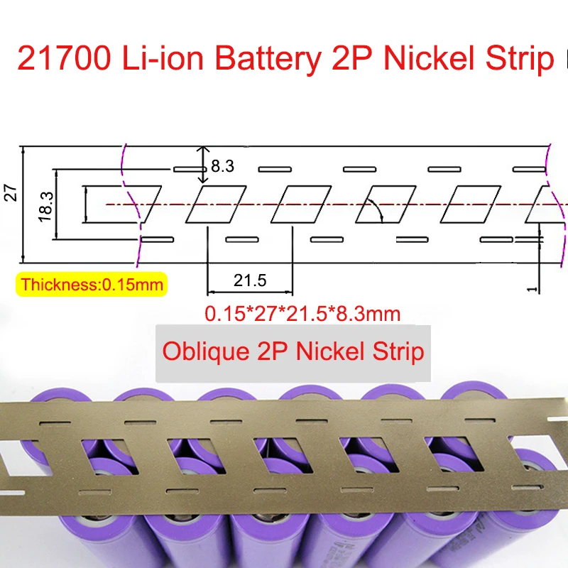 NONE 10M/5M/Rolle 2P 18650/21700 Nickelbeschichtungsstreifen 0,15/0,12/0,2 mm vernickelte Streifen für Lithium-Akku-Pack-Schweißen DIY 7