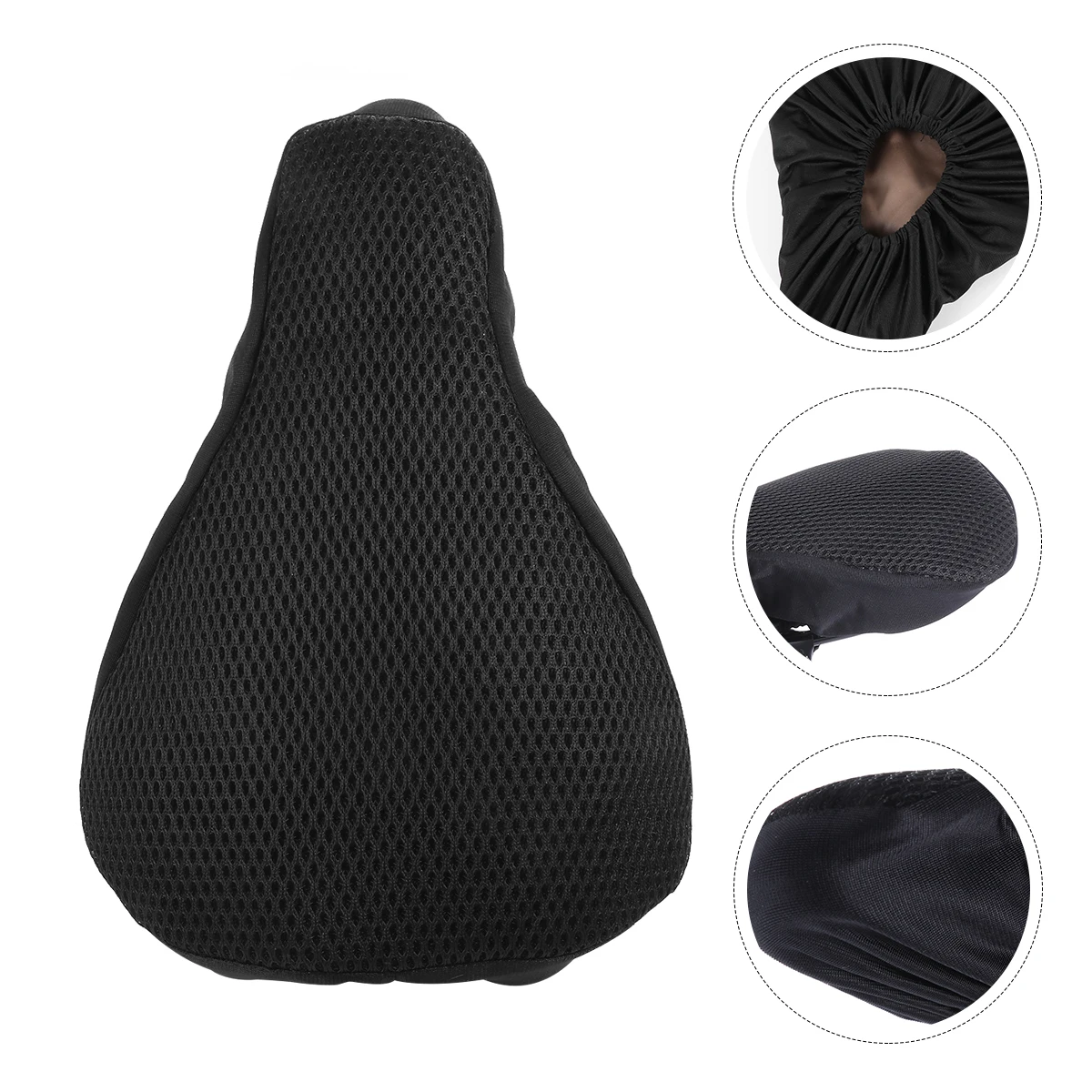 

Bike Saddle Cover Breathable Mesh Sponge Seat Covers for Bicycle Black All Seasons Universal Fit Lightweight